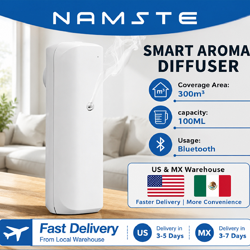 Home Fragrance Verbena - NAMSTE Aromatischer Öldiffusor Bluetooth Duftdiffusor Steckdosen-Aromaöldiffusor