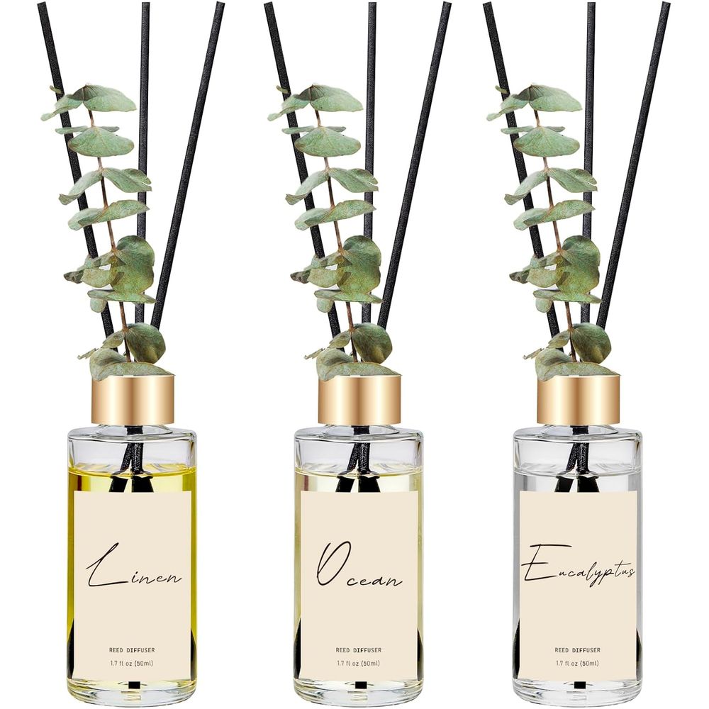Home Fragrance Eucalyptus - Set aus 3 Duftöldiffusoren mit Eukalyptus-,